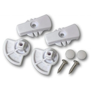 Pet-Tek Glass fitting Dog Door Locking dial set White G-LDDDW