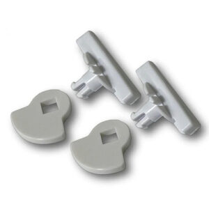 Pet-Tek Maxi Dual Glaze Glass fitting Locking Dial Set White G-LDSDDW