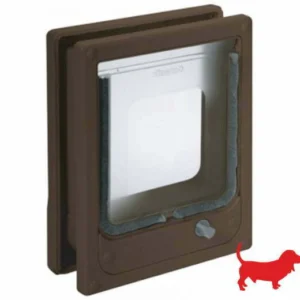 Pet-Tek Large Cat/ Small Dog Door Fitting Pet flap Brown W-SDDTB