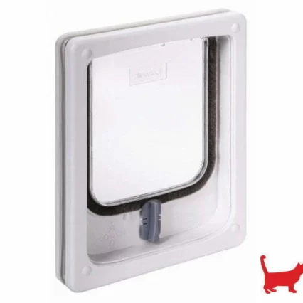 Pet-Tek Thin Panel Cat Flap White W-CDW