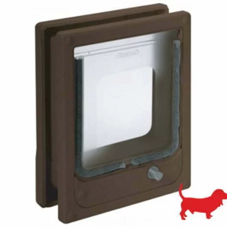 Pet-Tek Large Cat/ Small Dog Door Fitting Pet flap Brown W-SDDTB