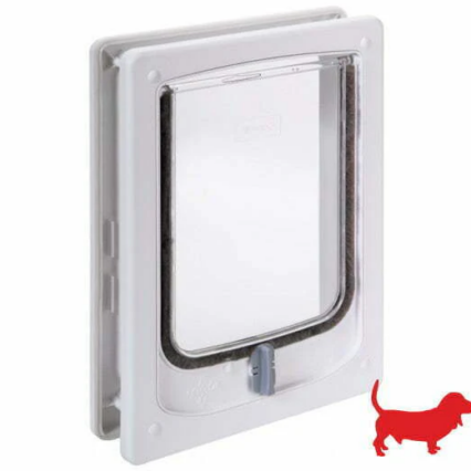 Pet-Tek Large Cat/ Small Dog Door Fitting Pet flap White W-SDDTW